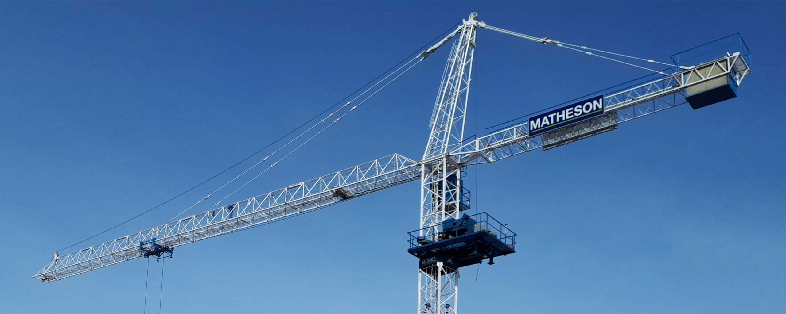 Matheson tower crane on a construction site