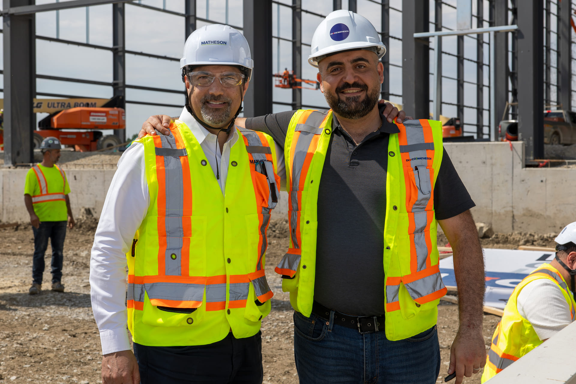 Members of the Matheson Constructors team working together.
